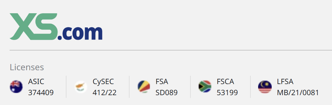 xs.com lisence ใบอนุญาติ